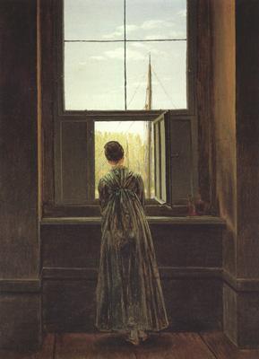 Caspar David Friedrich Woman at a Window (mk22) France oil painting art